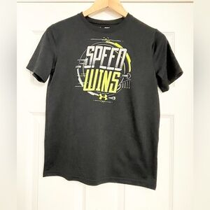 Under Armour Boys Black HeatGear T-Shirt Large